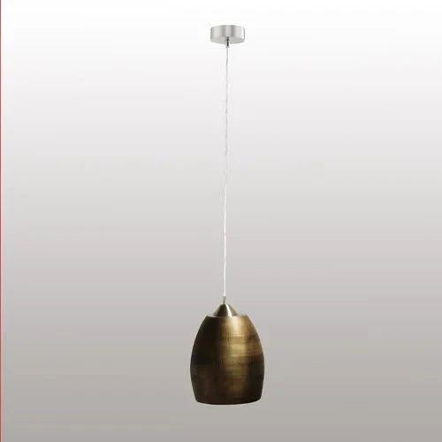 Kleine Pendelleuchte Gold – Metall strukturiert