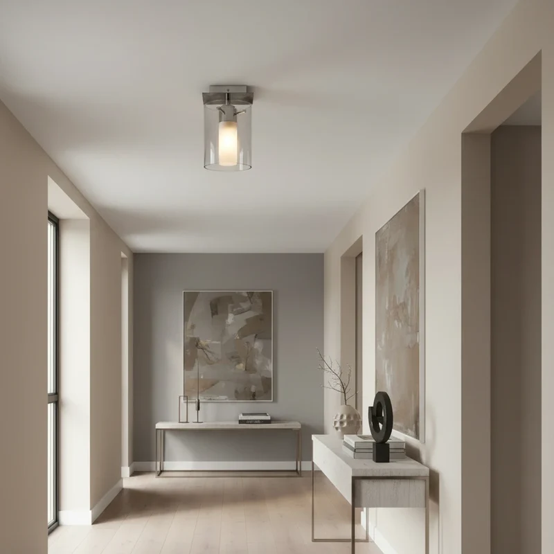 Glas Deckenleuchte / Anbauleuchte Tribeca C2 Chrom | Relco S.r.l