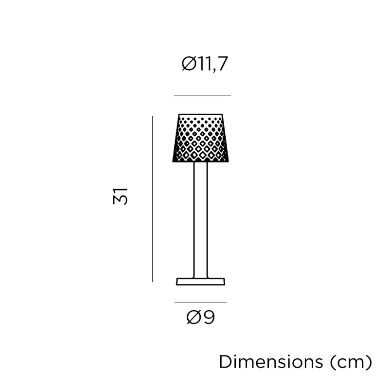 Schnurlose dekorative Lampe GRETITA TISCHLAMPE