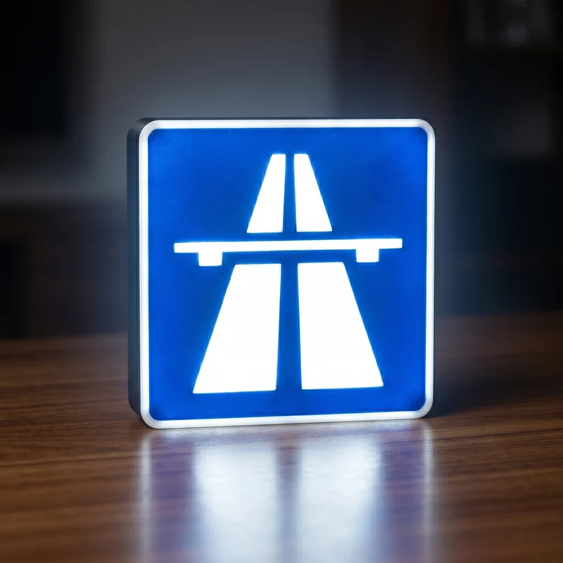 Autobahn Zeichen 330.1 Lampe