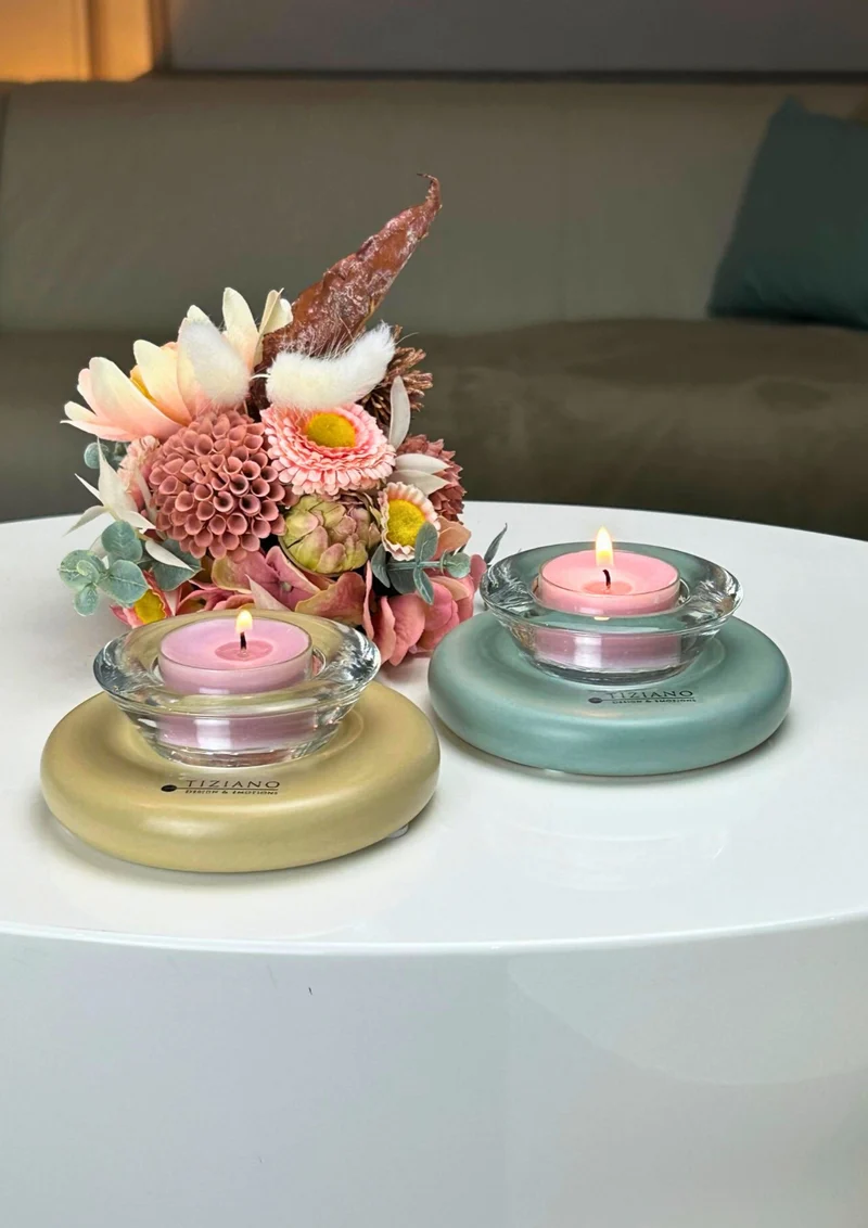 Tischlicht Lumina Avena mit Glas Trixy klar