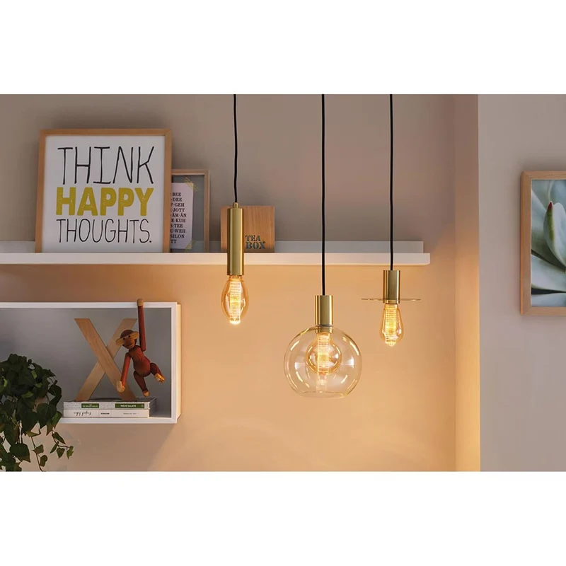 E27 3,6W LED Kolben Ringmuster 1800K Dimmbar, Gold