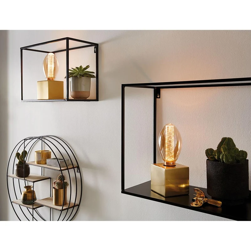 E27 3,6W LED Birne Spiralmuster 1800K Dimmbar, Gold