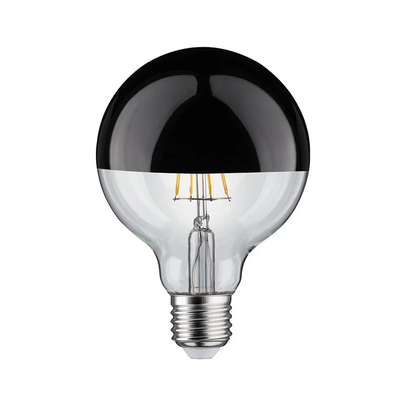 E27 6,5W LED Globe Kopfspiegel Dimmbar 2700K Schwarz
