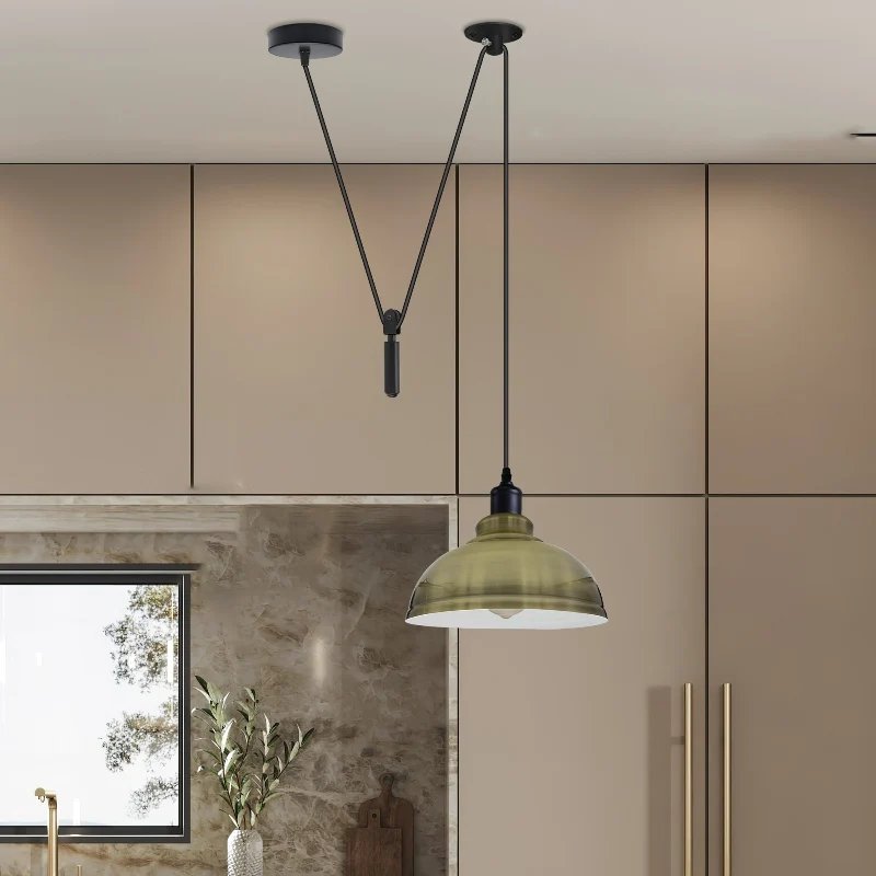 Industrial Pendelleuchte – Höhenverstellbar mit Seilzug, 29cm ~2850