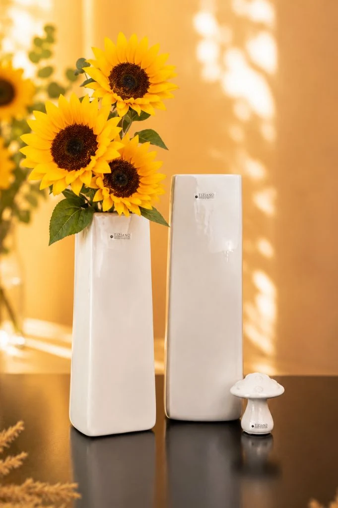 Vase Lago creme-weiß