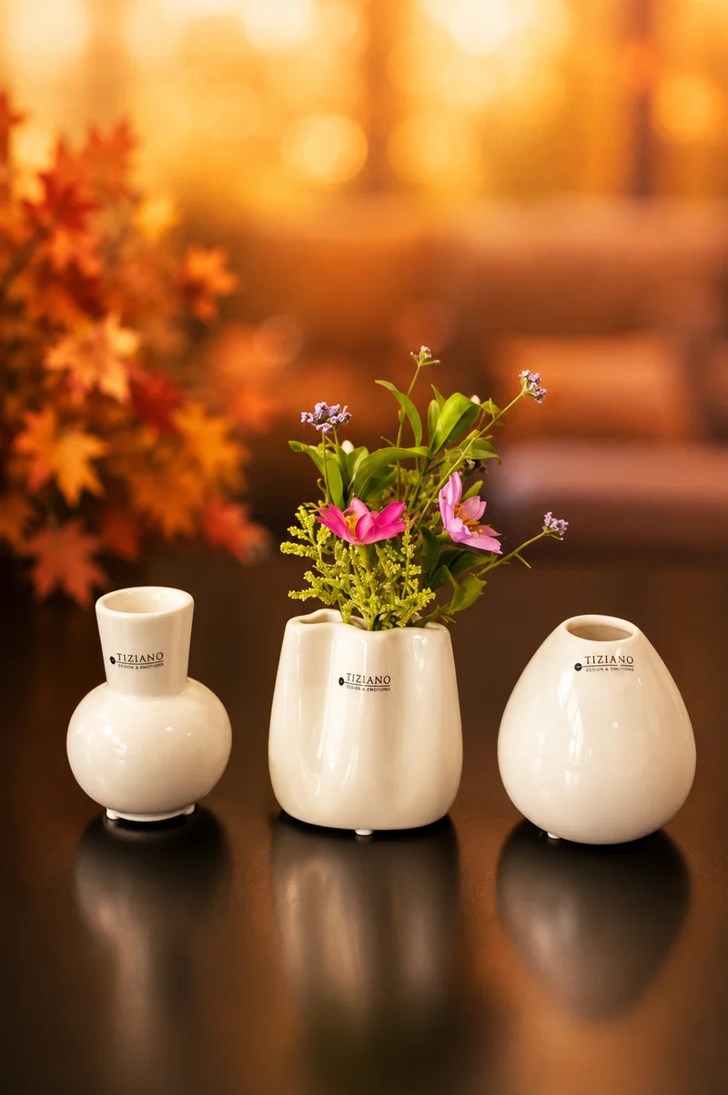 Tischvase Tosca 9cm creme