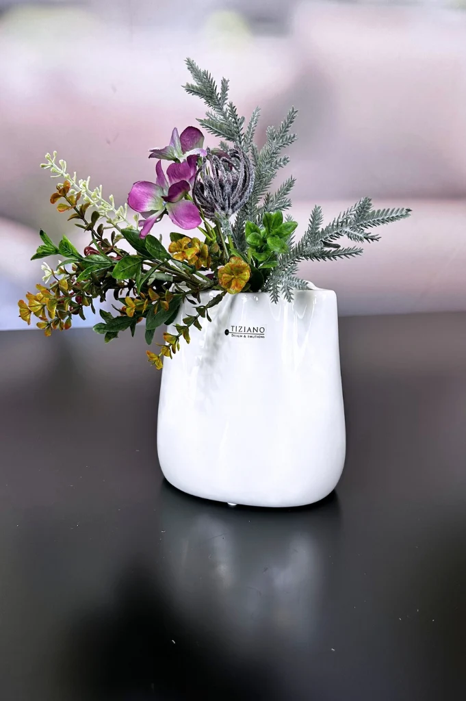 Tischvase Tosca 9cm creme