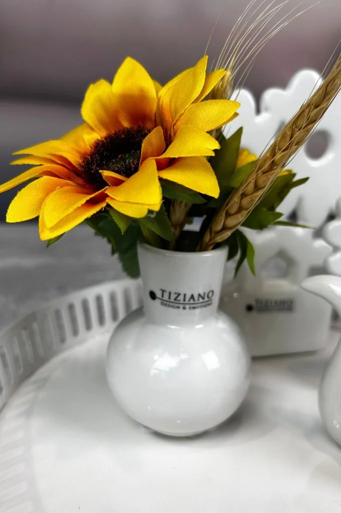 Tischvase Emporo 10cm creme