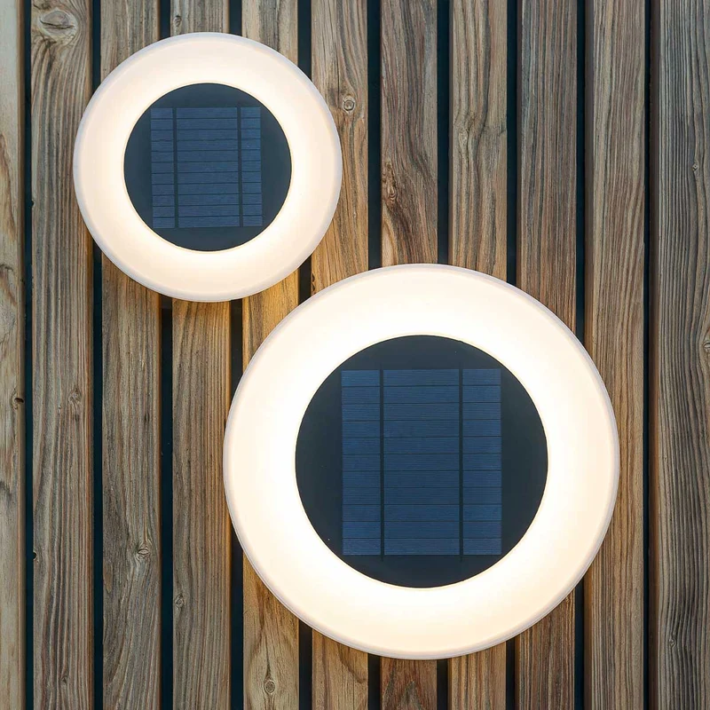 WALLY DISK runde Wandleuchte mit Solarladung