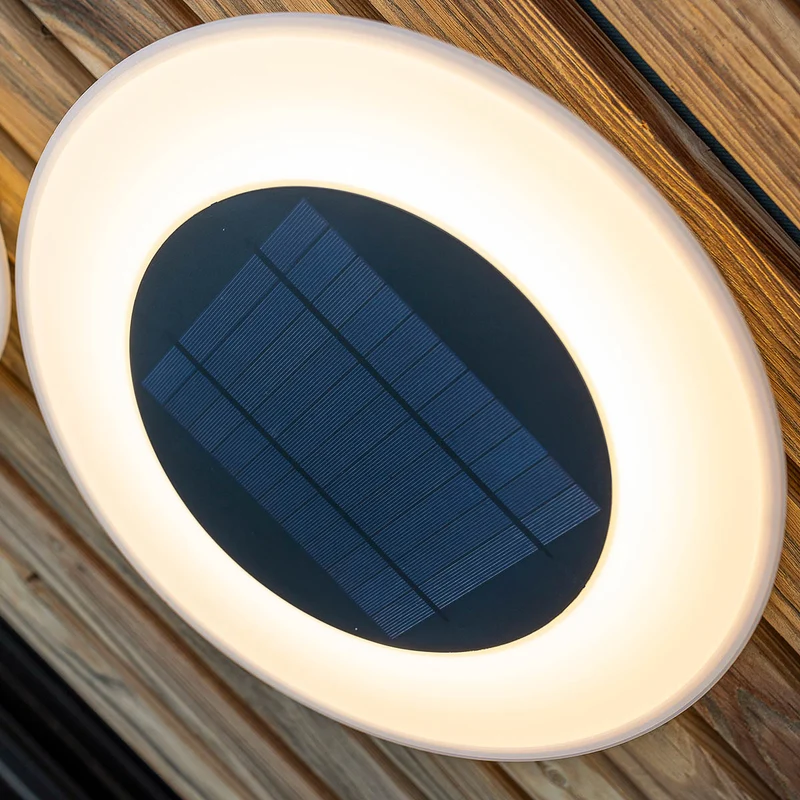 WALLY DISK runde Wandleuchte mit Solarladung