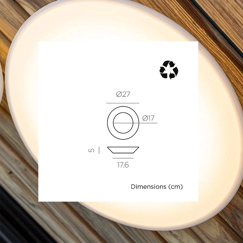 WALLY DISK runde Wandleuchte mit Solarladung