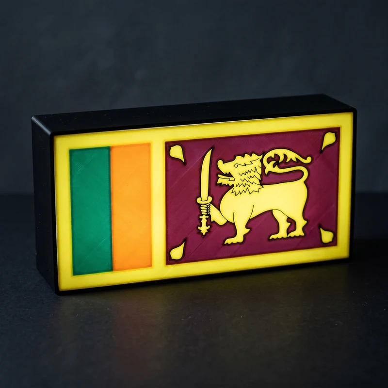 Sri Lanka Flagge Lampe