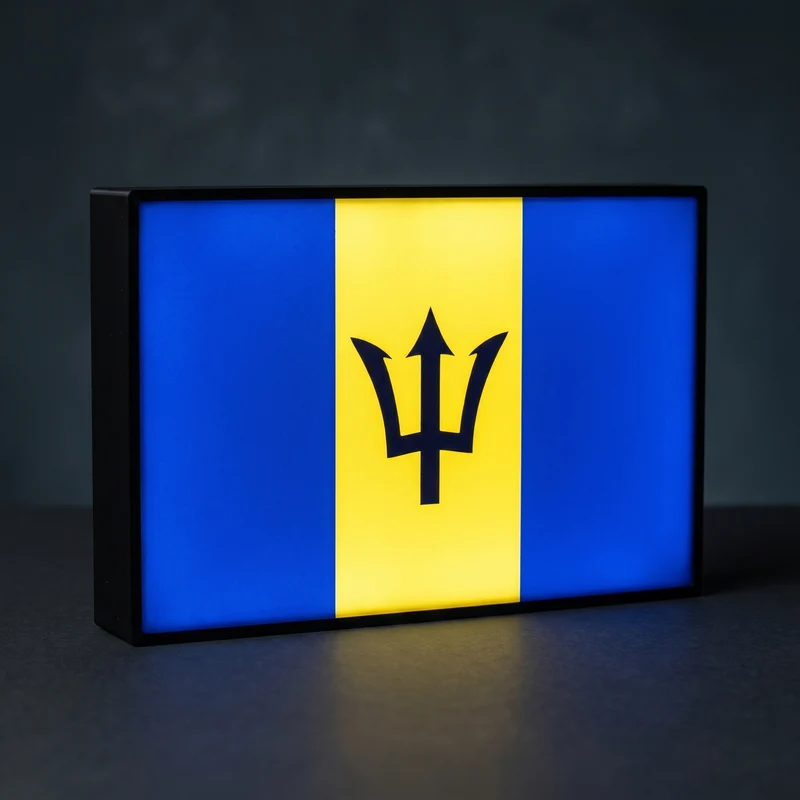 Barbados Flagge Lampe