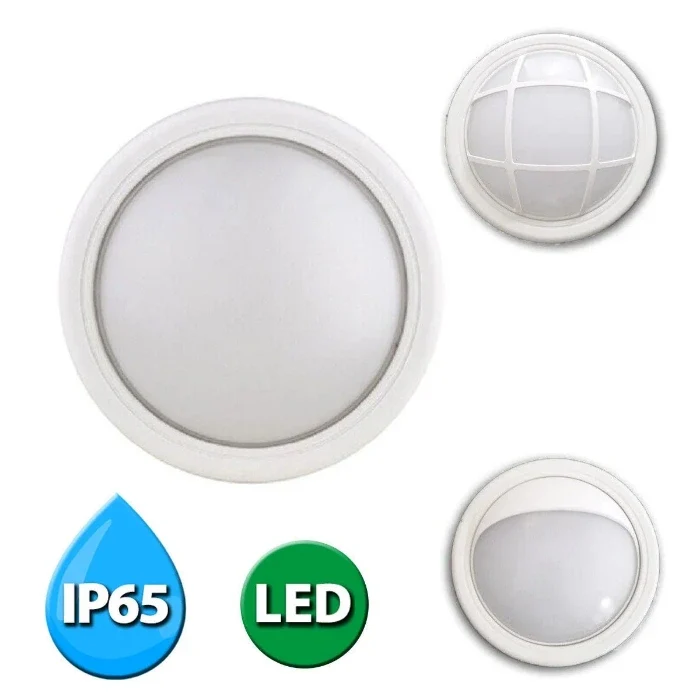 Odense LED Außen Decken-/Wandleuchte IP65 weiß 10W 750lm – inkl. Gitter & Blende