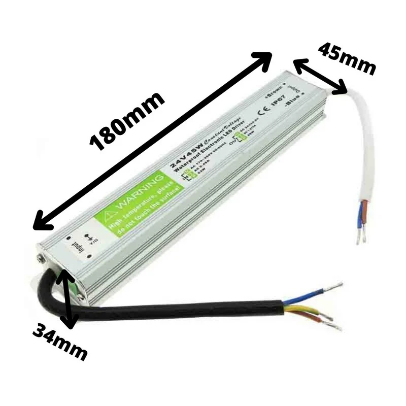 wasserdichter LED-Treiber AC 110-230V in DC 24V 45W Netzteil IP67 transformator~ 2845
