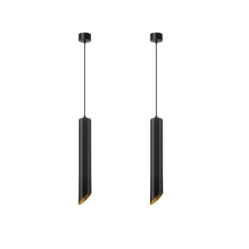 Ledsone Zylinder Pendelleuchte Schwarz-Gold GU10 ~2613