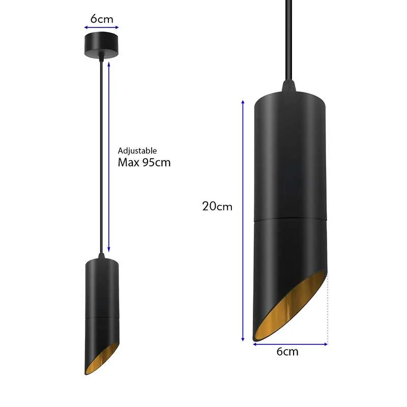 Pendelleuchten schwarz gold | Alumium | gu10 fassung~2612