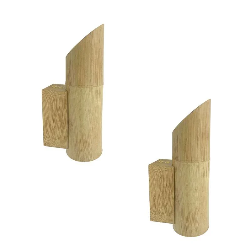 Moderne LED Holz Wandleuchte-Innen Up & Down |GU10~2830