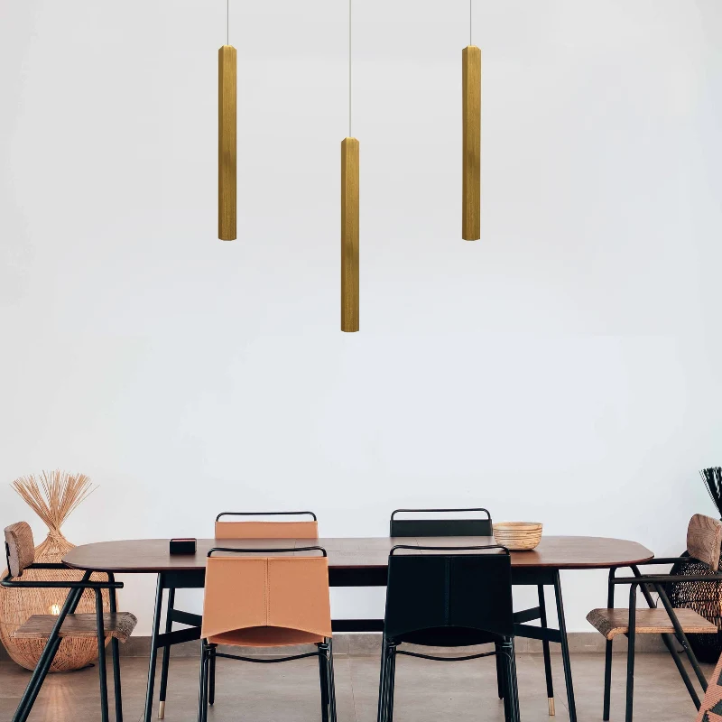 Pendelleuchte röhre schwarz , gold | Ø30cm | bar lampe~2603