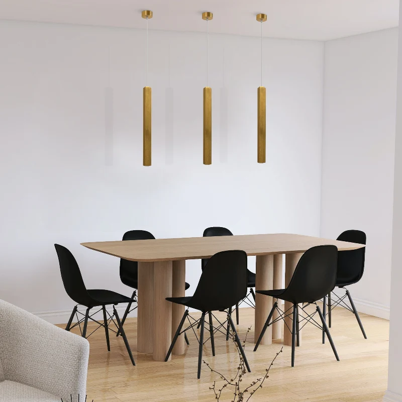 Pendelleuchte röhre schwarz , gold | Ø30cm | bar lampe~2603