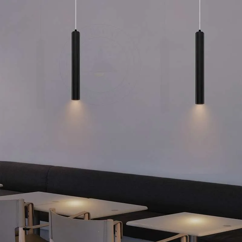 Pendelleuchte röhre schwarz , gold | Ø30cm | bar lampe~2603