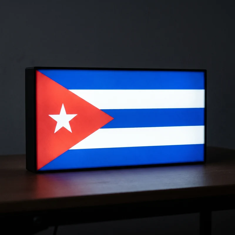 Kuba Flagge Lampe