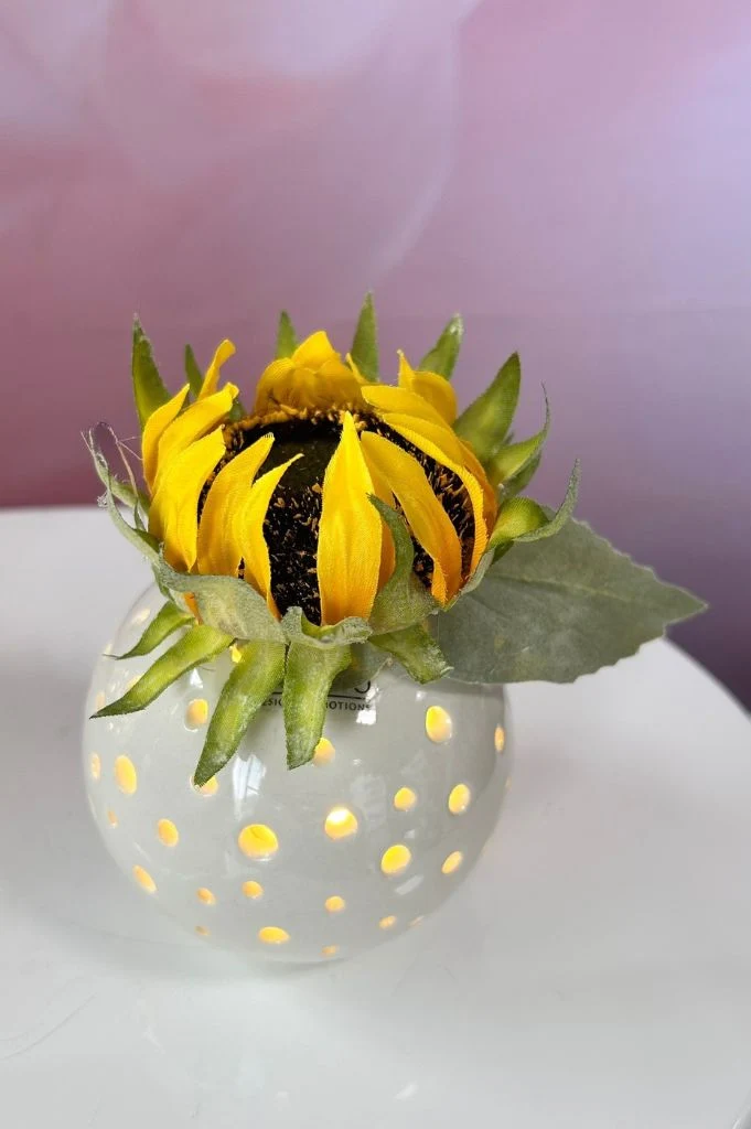 Dekoset Lichtkugel Padova LED mit Sonnenblume