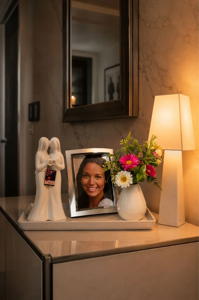 Dekoset Sendina mit Vase Rosalia und Alessa