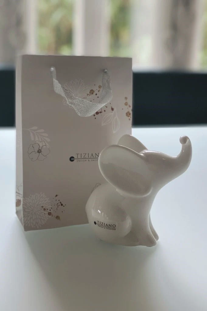 Geschenktüte Elefant Leon sitzend