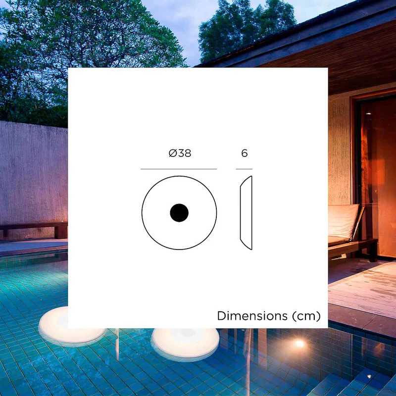 Kabelloser Schwimmbadlautsprecher PLAY DISK 40