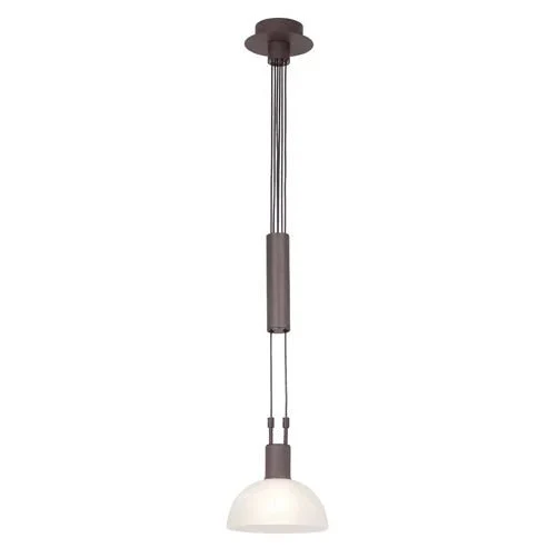 Höhenverstellbare Pendelleuchte AMIRA Braun – E14 Hängelampe mit Glas