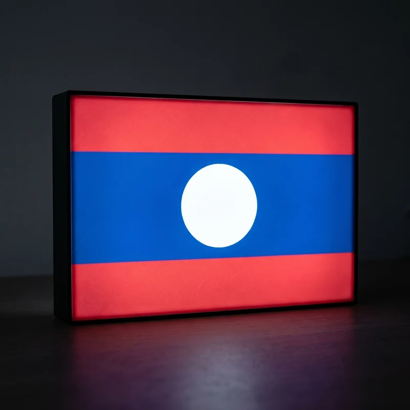 Laos Flagge Lampe