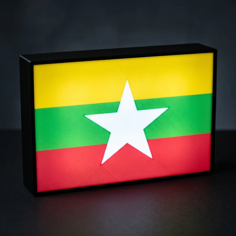 Myanmar Flagge Lampe