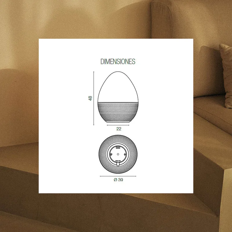 EIFÖRMIGE LAMPE OVO