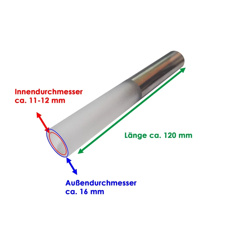 Ersatz Glaszylinder Lampenglas weiß – Glasrohr 12 cm für G4