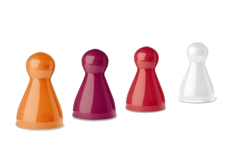 Sompex TOY Tischlampe Rot – Spielfigur aus Glas, 26 cm, E14, rotes Textilkabel