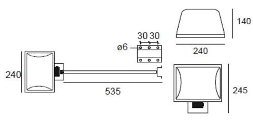 Displayleuchte Wandstrahler Virgola 2x18W