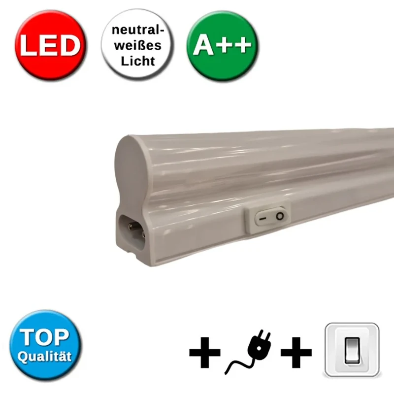 Vesio LED-Lichtleiste 60cm 9W mit Schalter – Unterbauleuchte neutralweiß 750lm