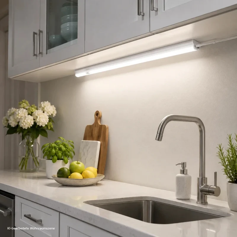 Vesio LED-Lichtleiste 60cm 9W mit Schalter – Unterbauleuchte neutralweiß 750lm