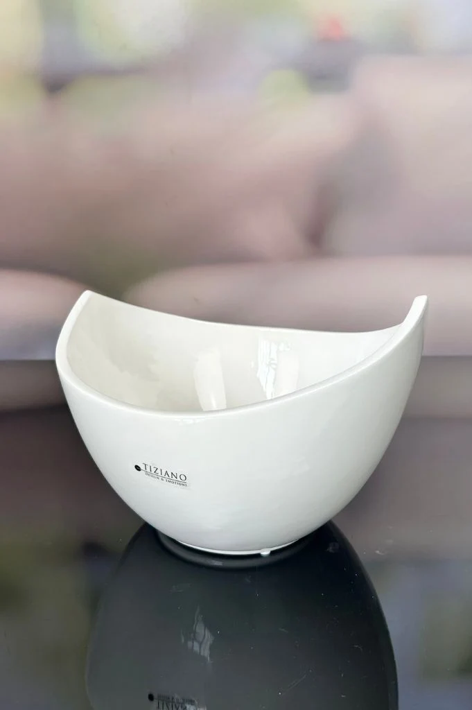 Schale Arco rund 27cm creme-weiß