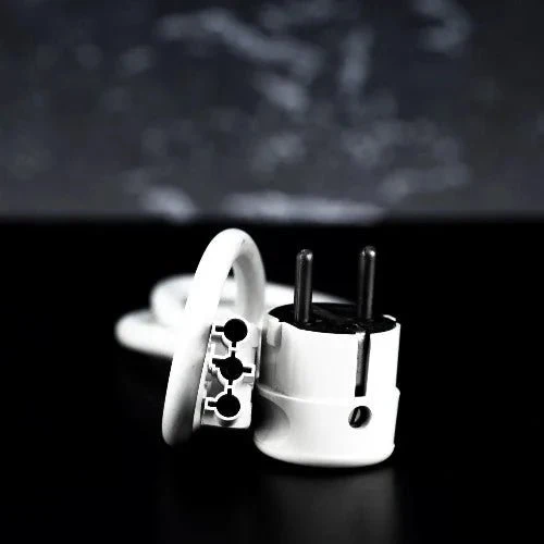 Netzkabel mit Wieland Stecker Buchse Anschlußkabel 1m – weiß | EVOTEC Elektrotechnik
