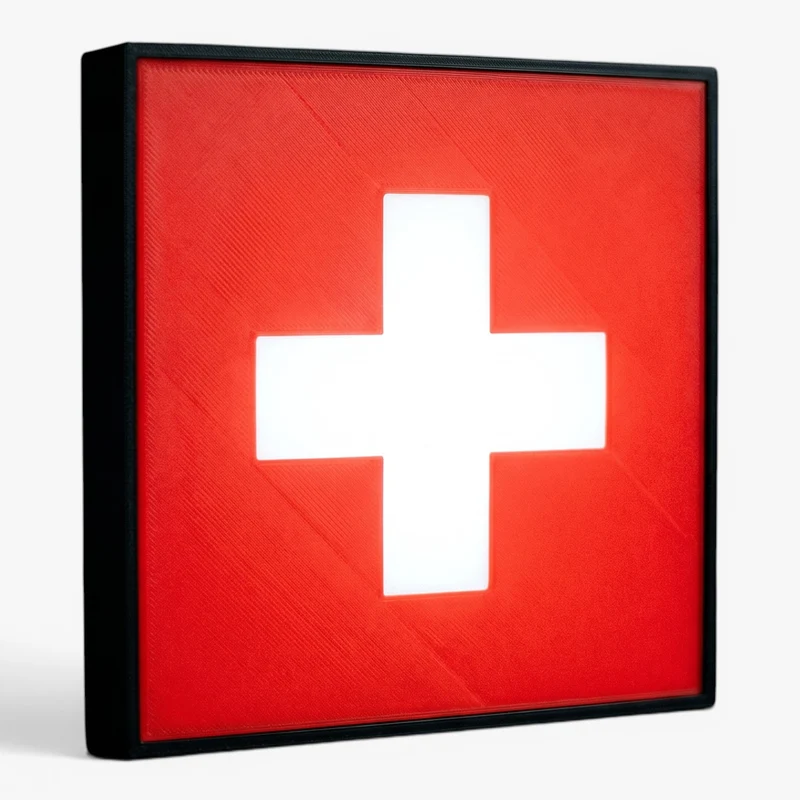 Schweiz Flagge Lampe