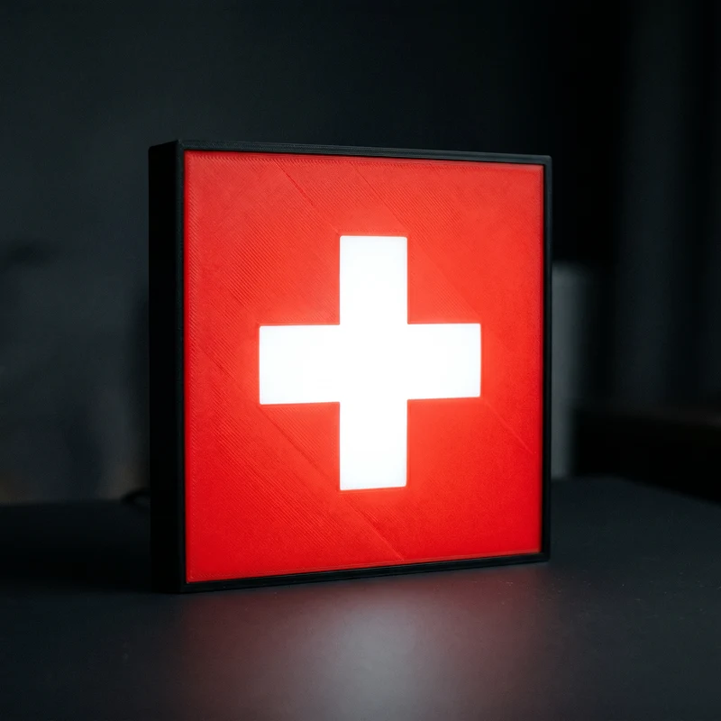 Schweiz Flagge Lampe