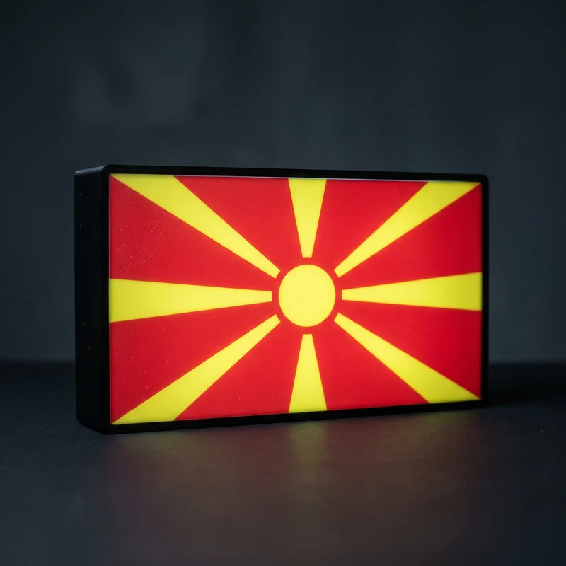 Nordmazedonien Flagge Lampe