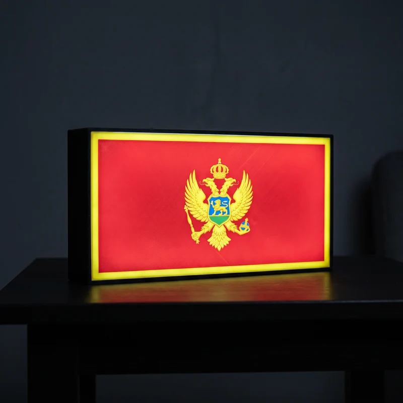 Montenegro Flagge Lampe