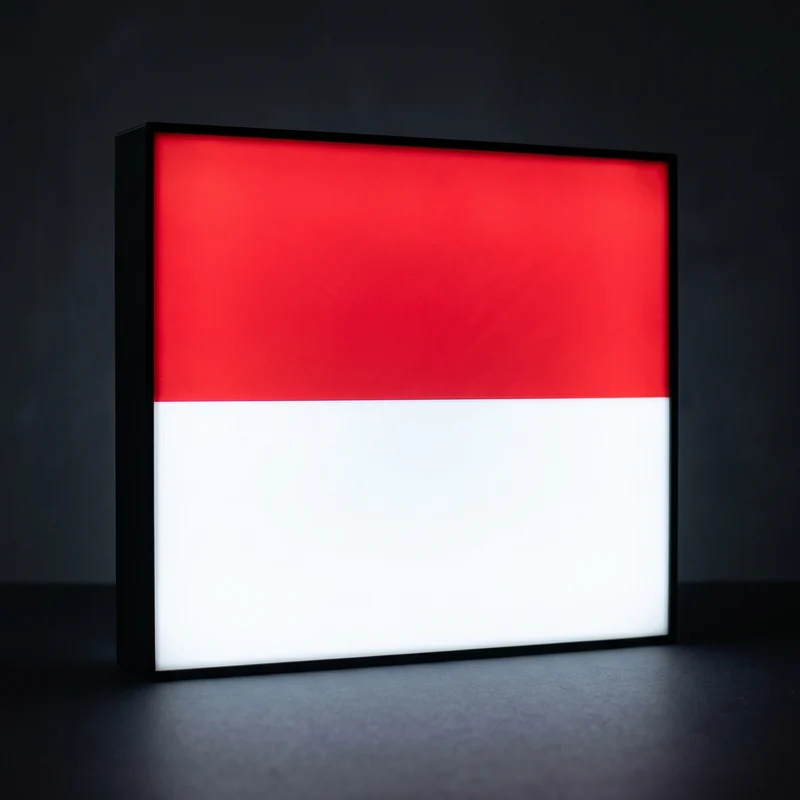 Monaco Flagge Lampe