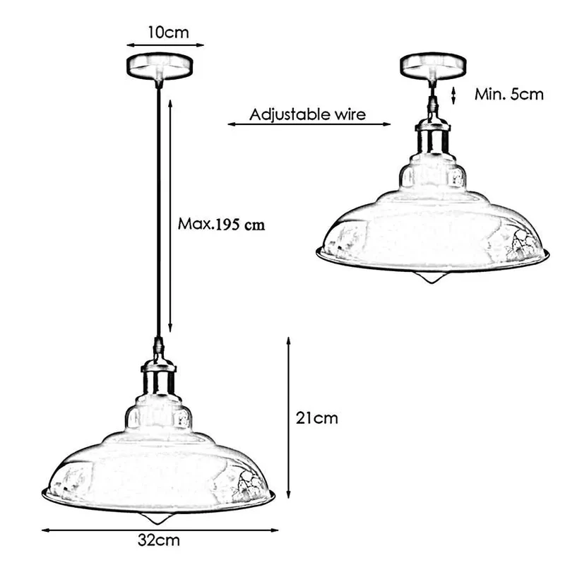 Moderne hängelampen verstellbare metall pendelleuchte Ø 32cm~ 2826