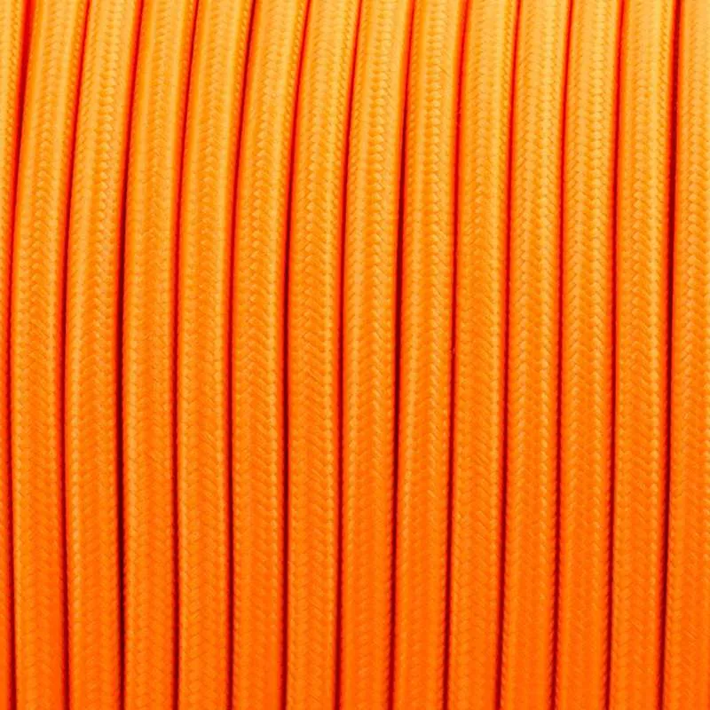 Ledsone Vintage 3-adriges Stromkabel Farben Orange Rundkabel~2770