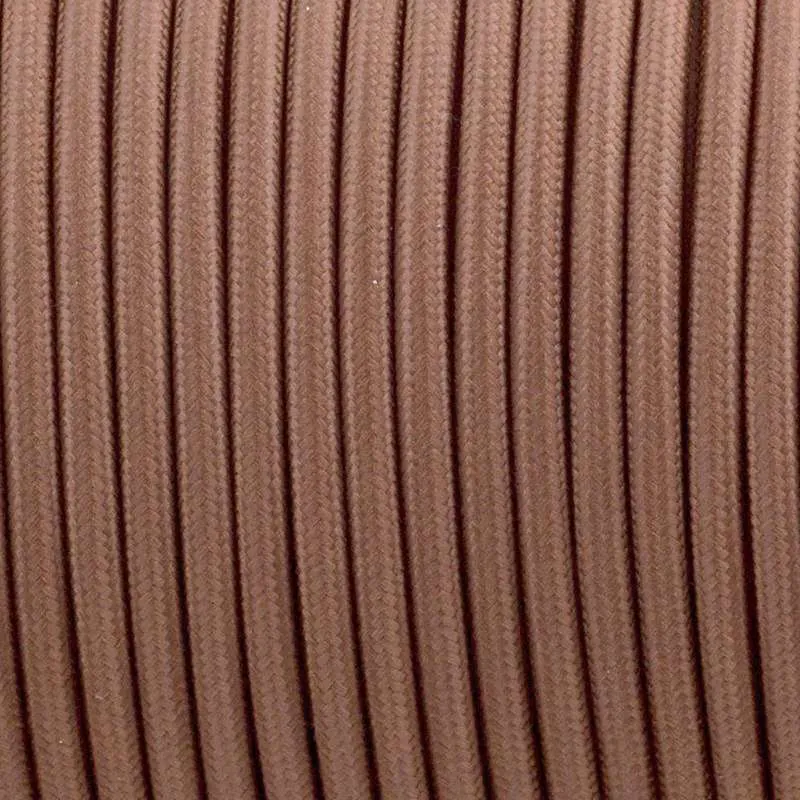 Hellbraunes Textilkabel, 3-adriges Elektrokabel~2769